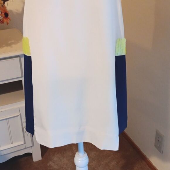 Tibi Colorblock Silk Paillette Front Shift Dress. Y2K. Austin Powerful - Picture 8 of 12